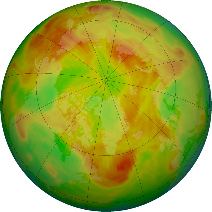 Arctic ozone map for 28 May 1982